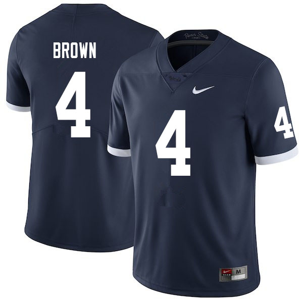 NCAA Nike Men's Penn State Nittany Lions Journey Brown #4 College Football Authentic Throwback Navy Stitched Jersey XLN0798GJ